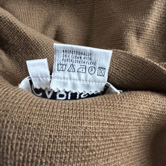 Carlisle Womens Double-Breasted Knit Cardigan Sweater Medium Merino Wool Brown - Picture 4 of 8